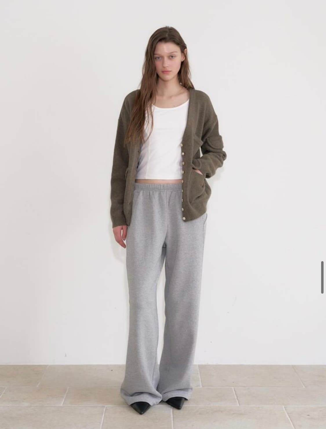 [새상품] 헤더먼트 grandpa lambs wool cardigan 상품이미지3