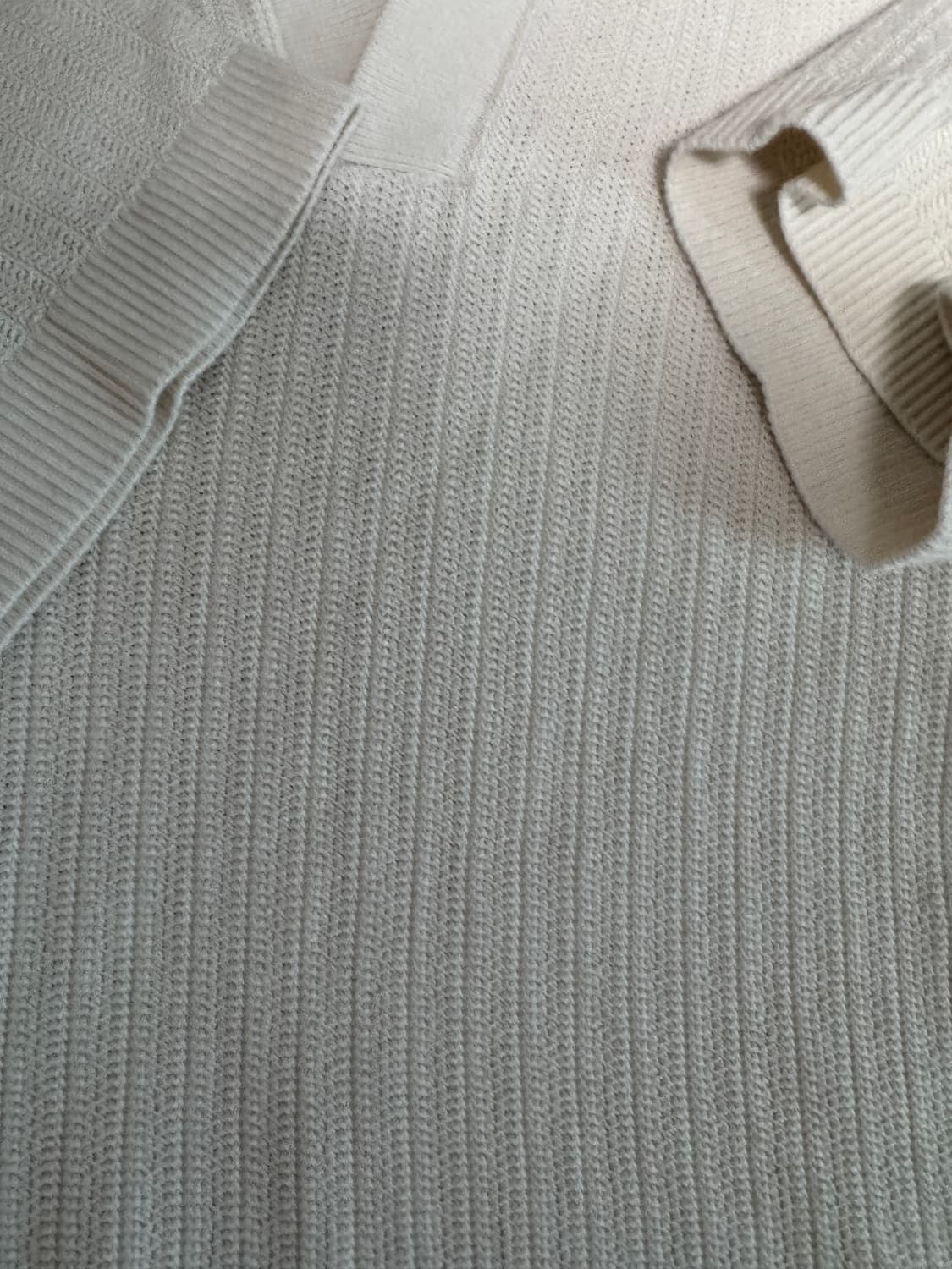 마시모두띠 / 패브릭 디테일 니트 폴로 셔츠 / 화이트 XL 상품이미지5