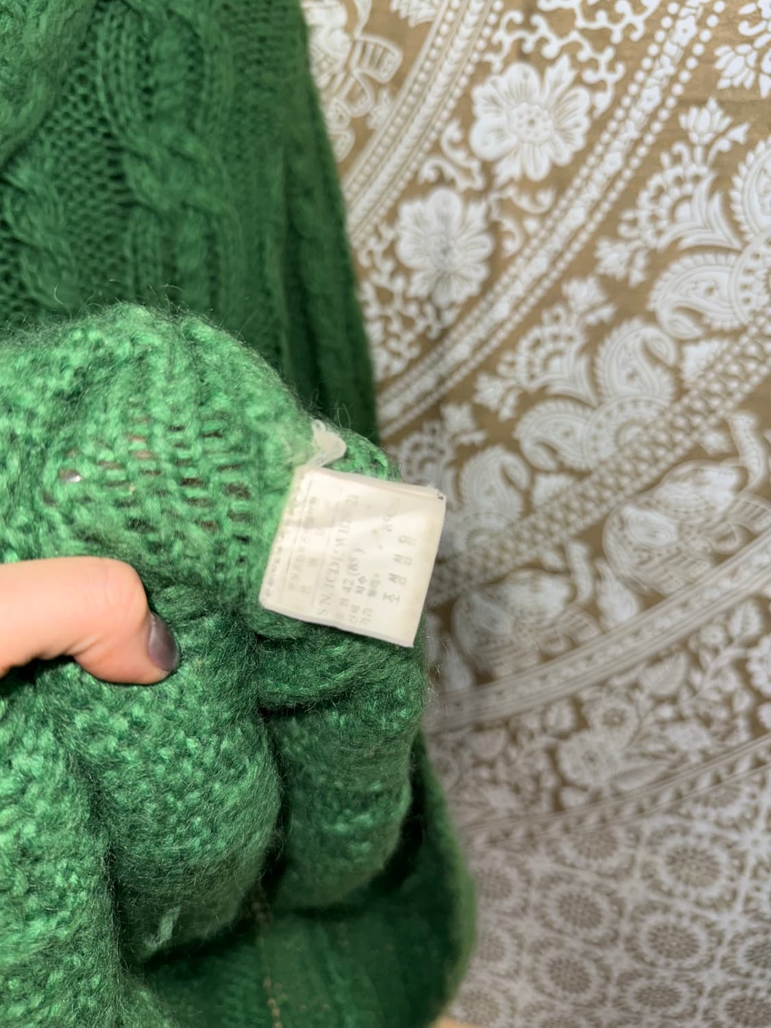 베네통 여성 케이블 떡볶이단추 니트 가디건  상품이미지7