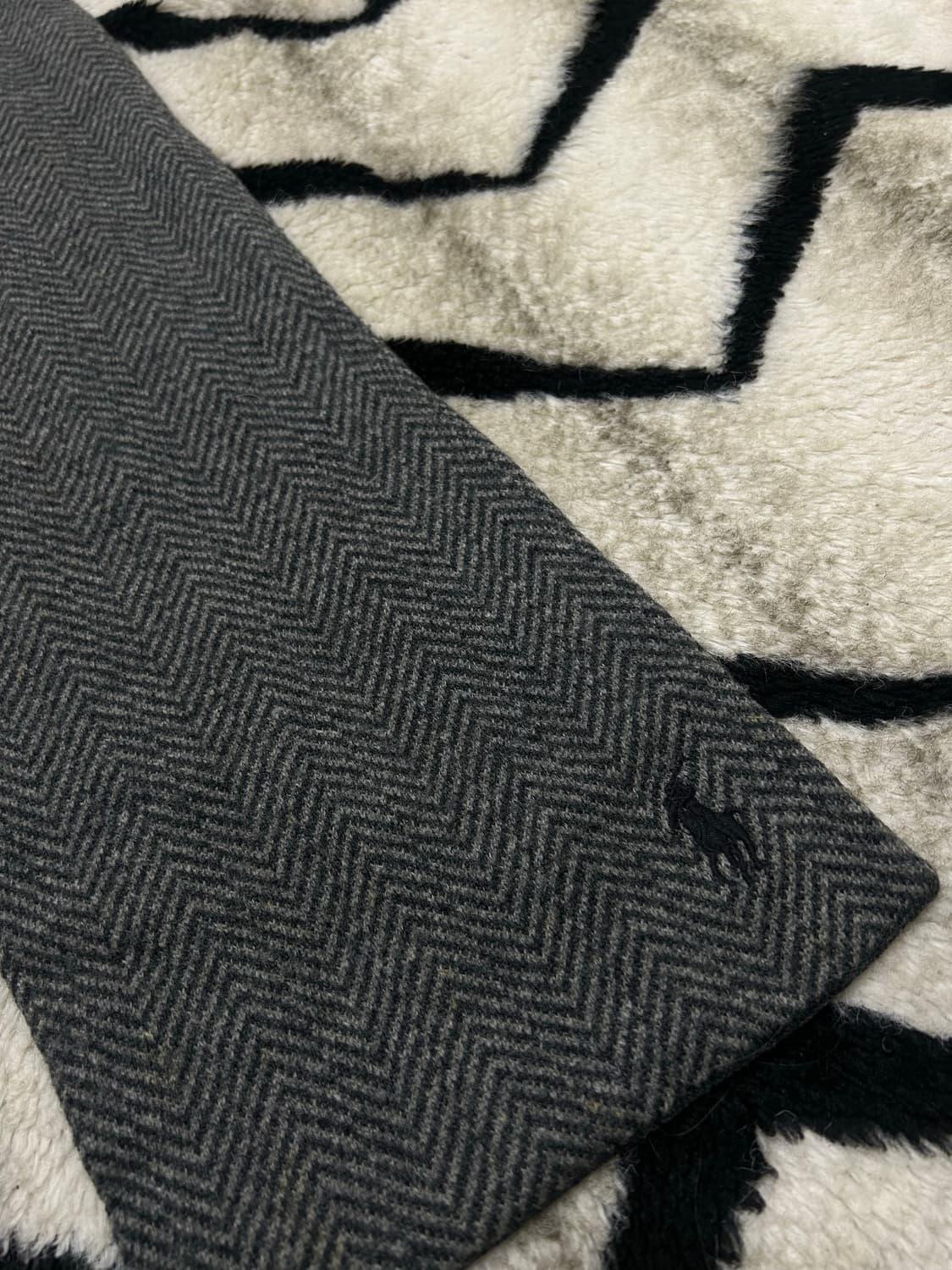 폴로랄프로렌 헤링본 메리노울 머플러/그레이 상품이미지1