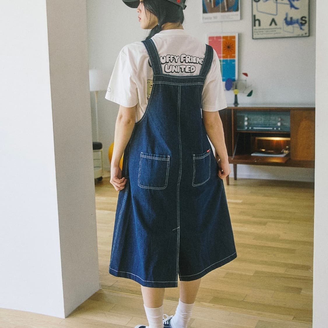 [새상품] 꼬모니노즈 데님 멜빵 수북즈 원피스 상품이미지2