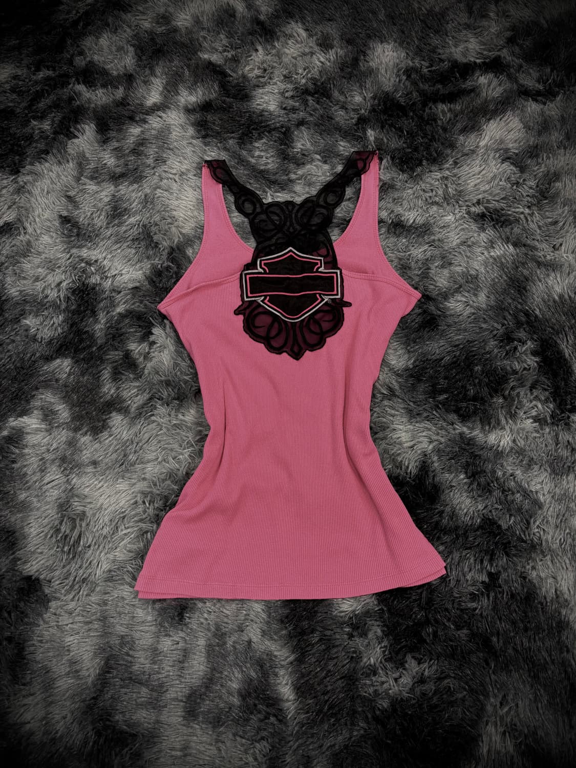 Harley Davidson 핑크 골지 슬리브리스 상품이미지2