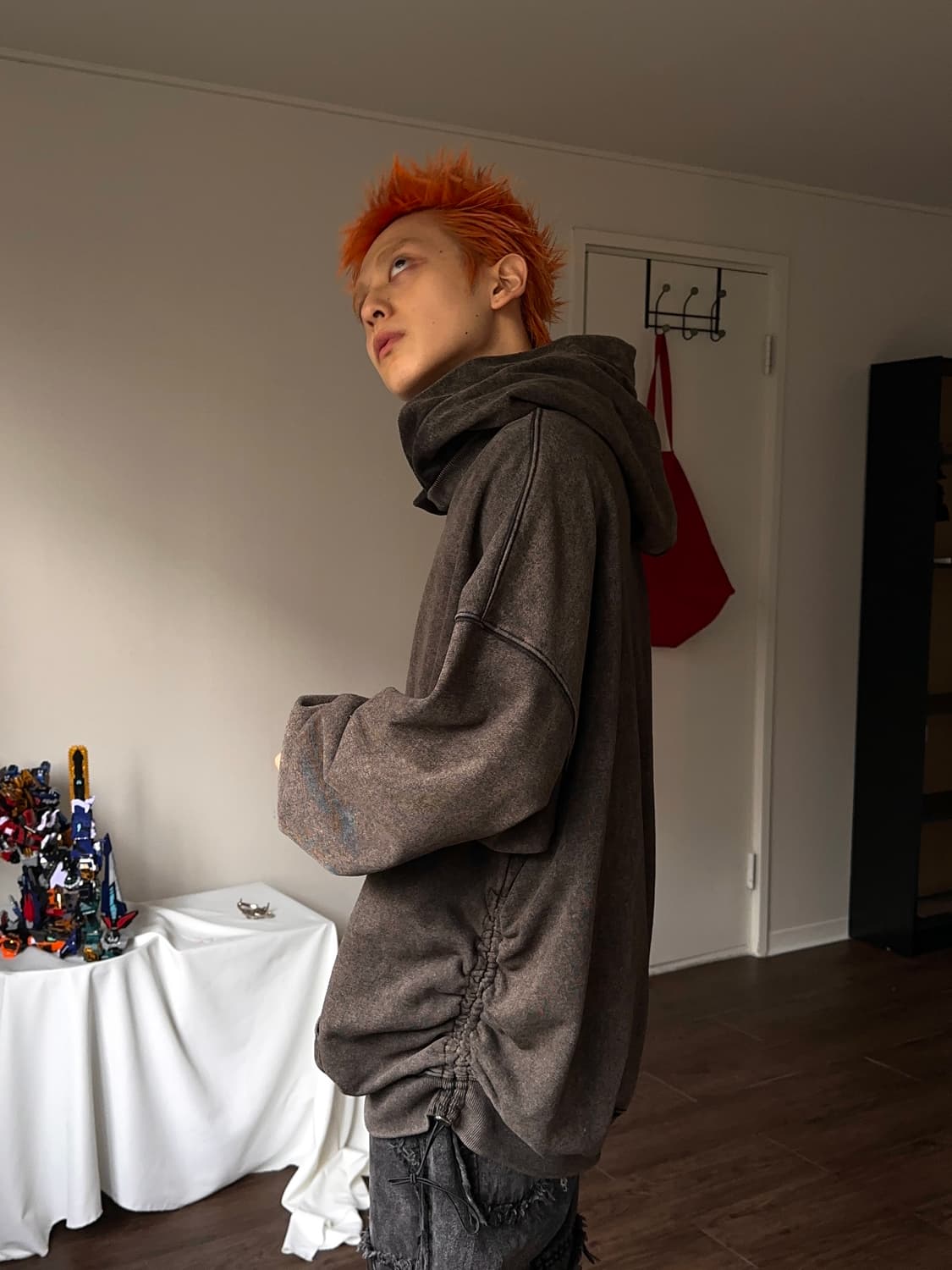 Gateless 더블 셔링 피그먼트 워시드 후드 상품이미지4