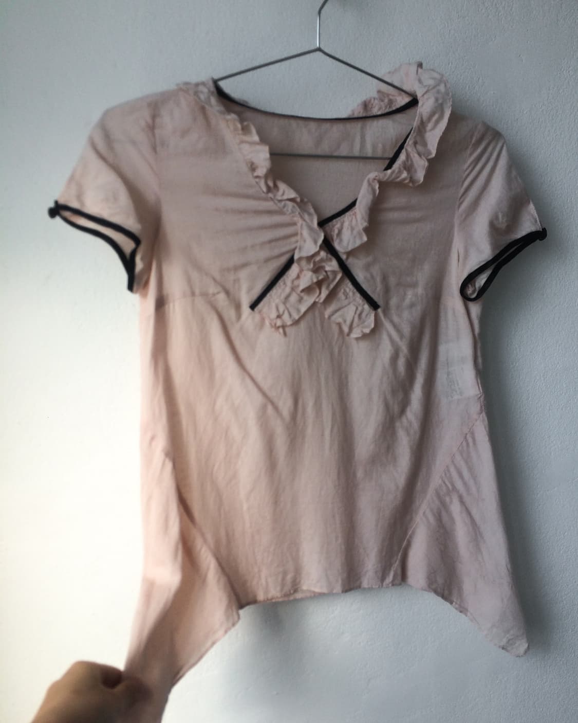 Frill point unbalanced t shrit 상품이미지3