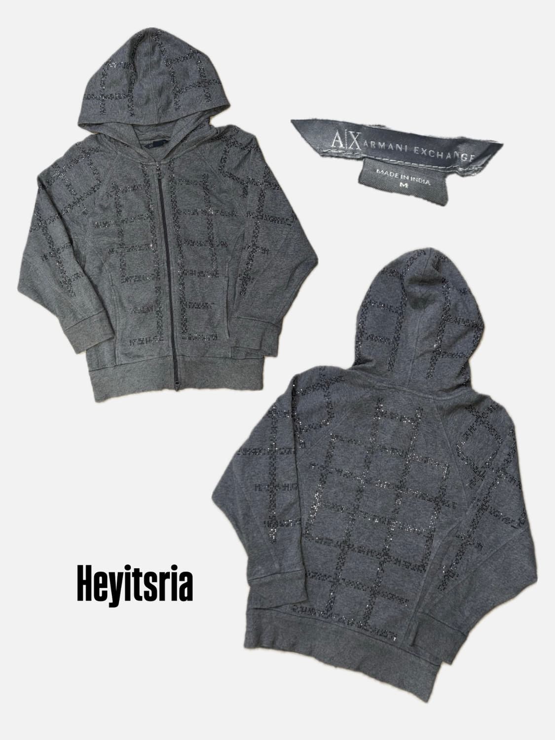 armani exchange 그레이 Y2K 후드집업 상품이미지1