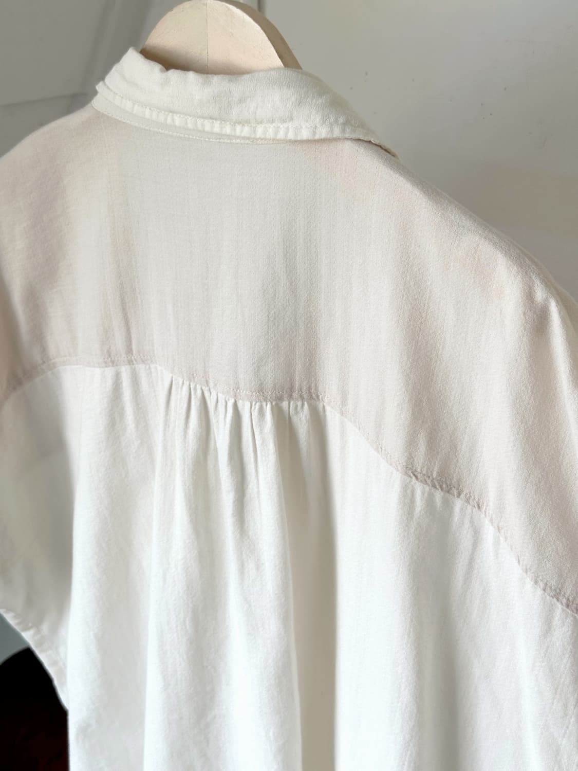 Natural cotton panel wide shirt 상품이미지5