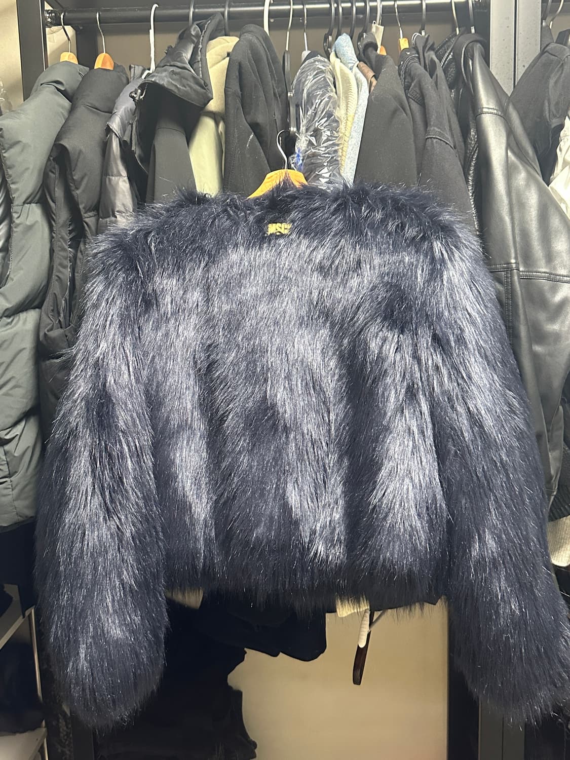 미스치프 퍼 자켓 네이비 상품이미지3