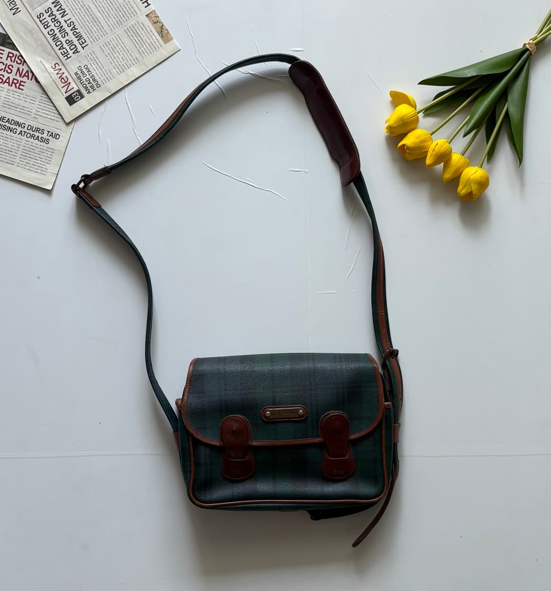 Polo 폴로랄프로렌 타탄 체크 크로스백 상품이미지1