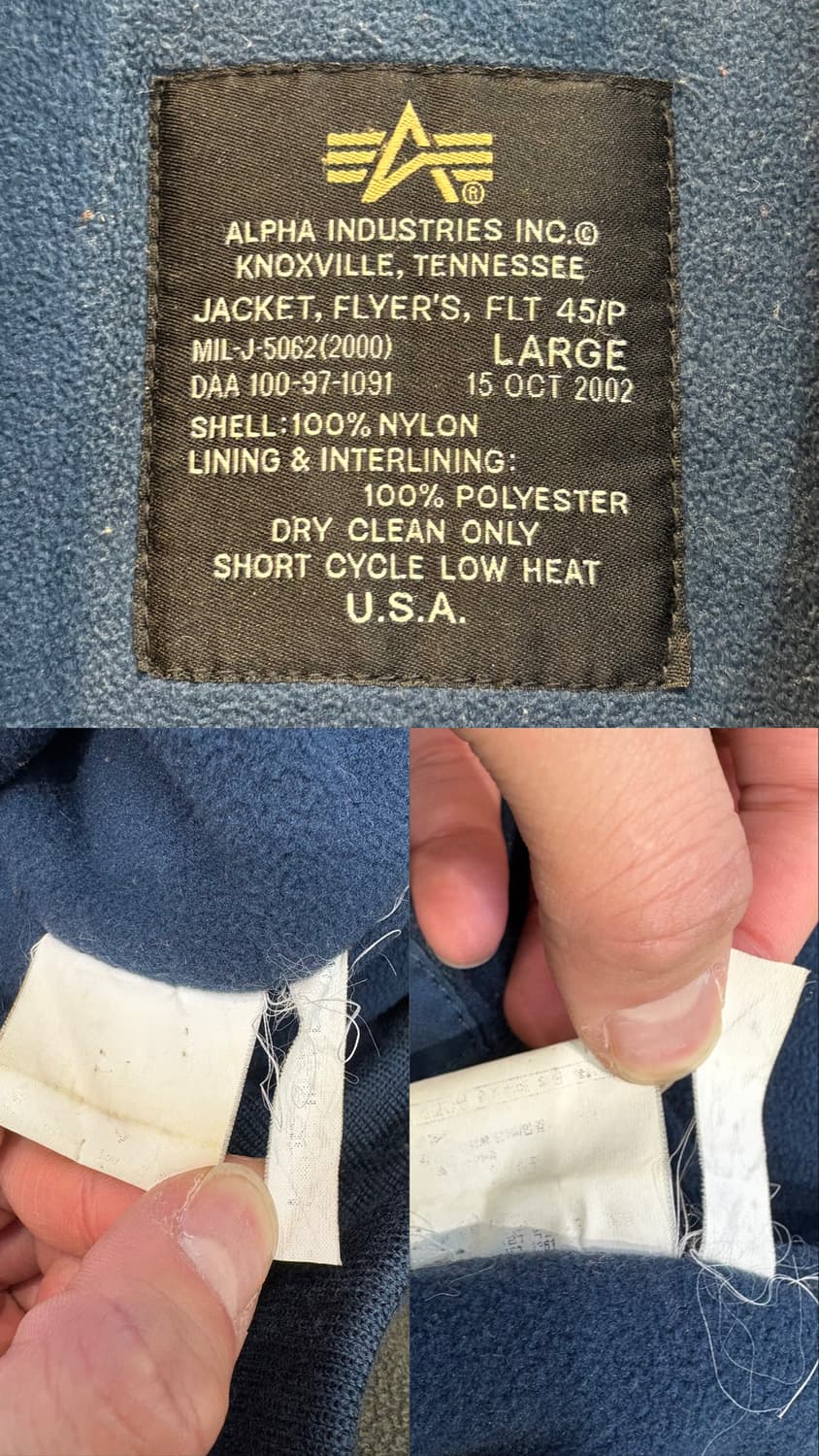 알파인더스트리 CWU-45/P ma-1 항공자켓 상품이미지10