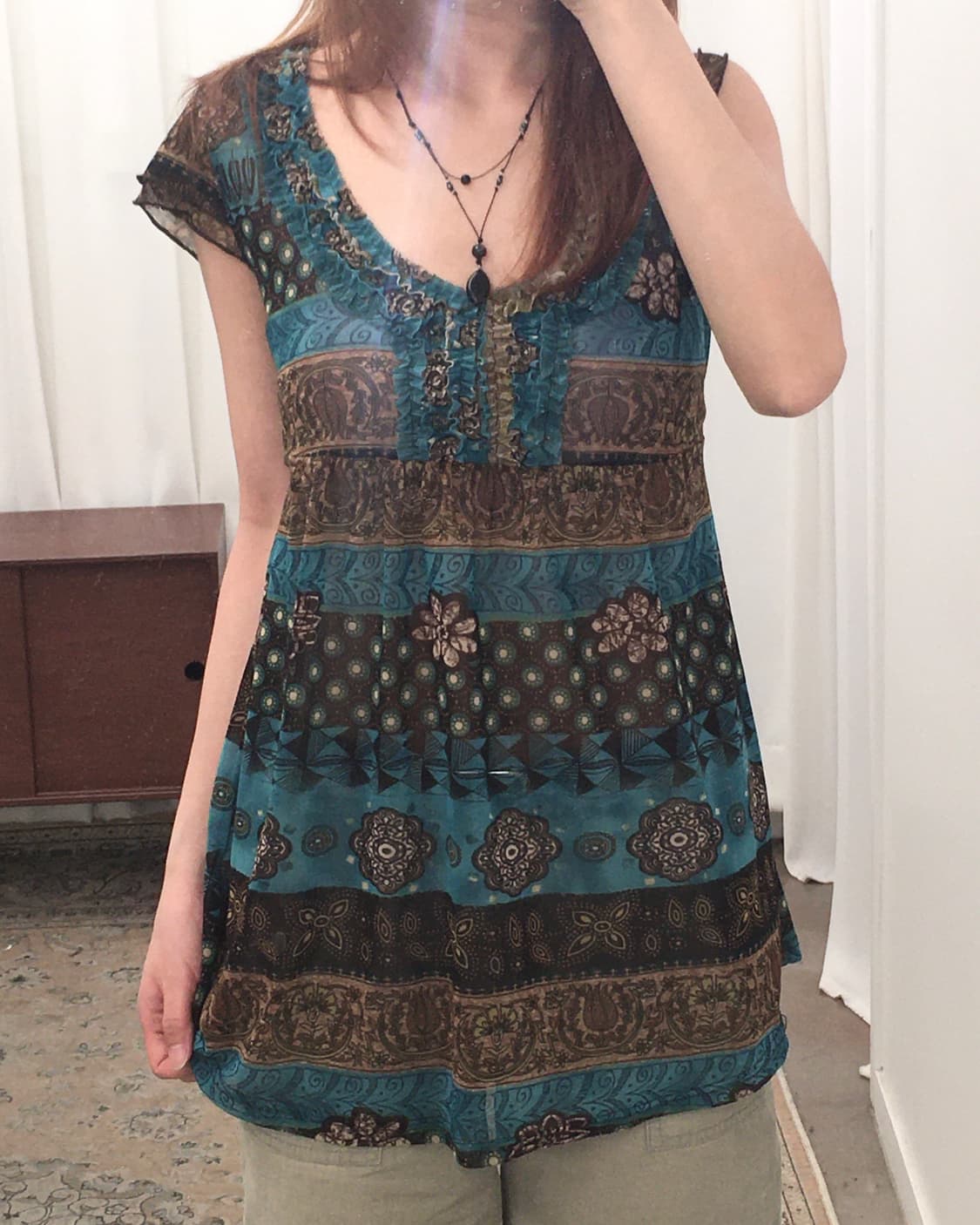 에스닉 패턴 튜닉 탑 상품이미지4