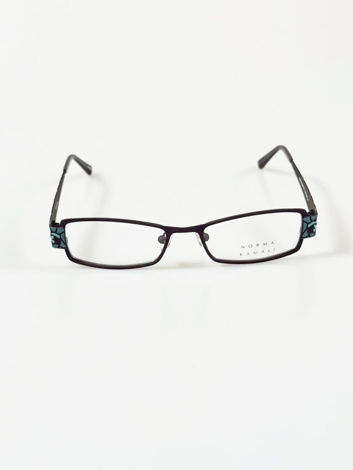 NORMA KAMALI 슬림 스퀘어 메탈 프레임 빈티지 안경 상품이미지2