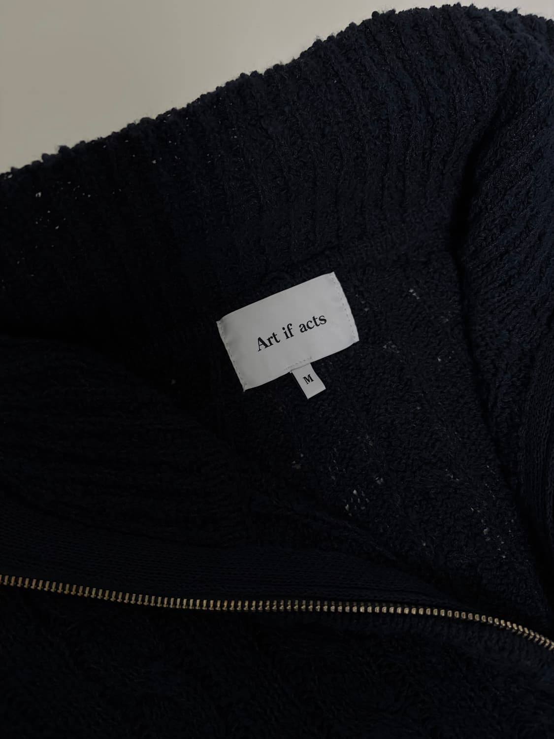 (새상품) 아트이프액츠 케이블 니트 집업 M사이즈 상품이미지3