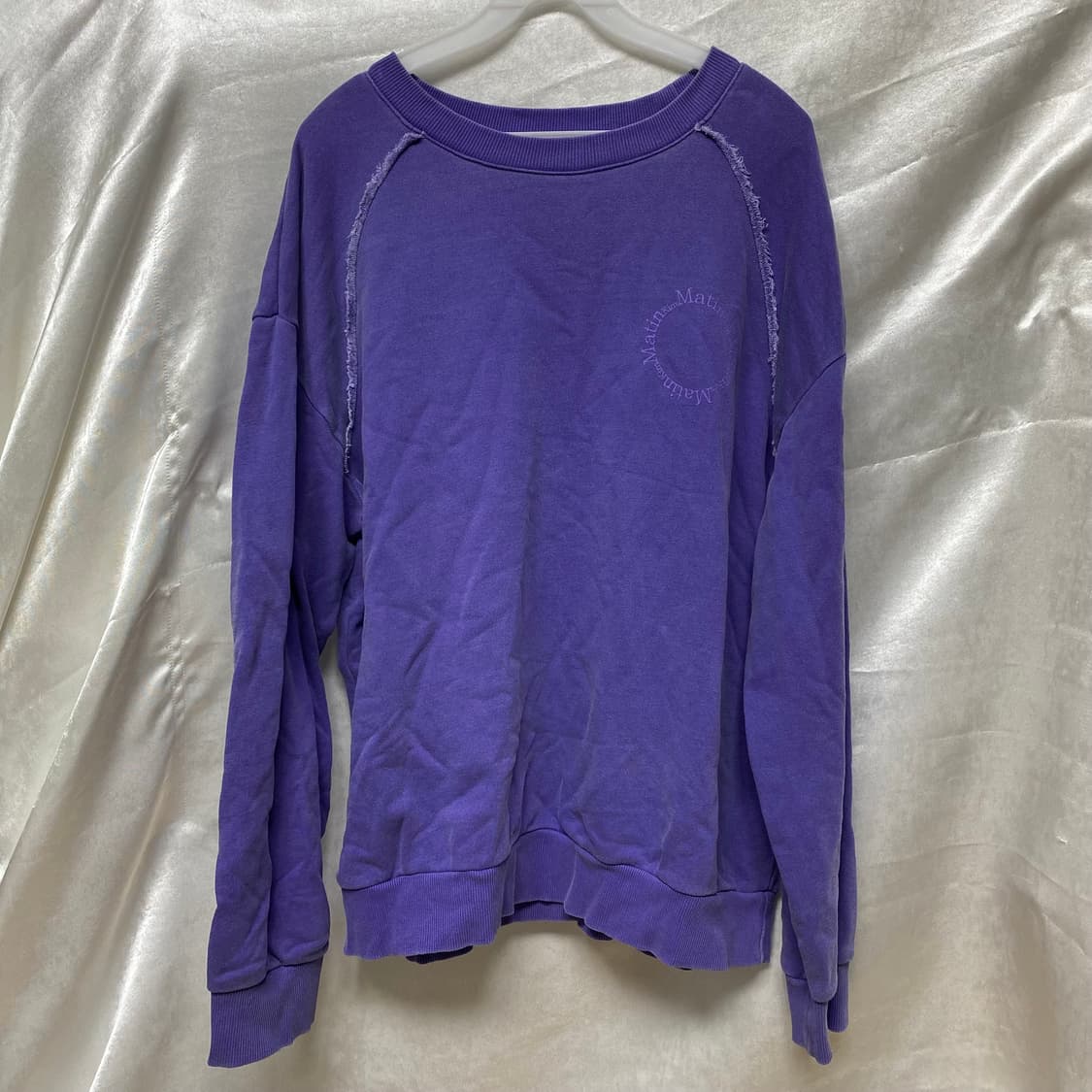 마뗑킴 피그먼트 맨투맨 퍼플 상품이미지1