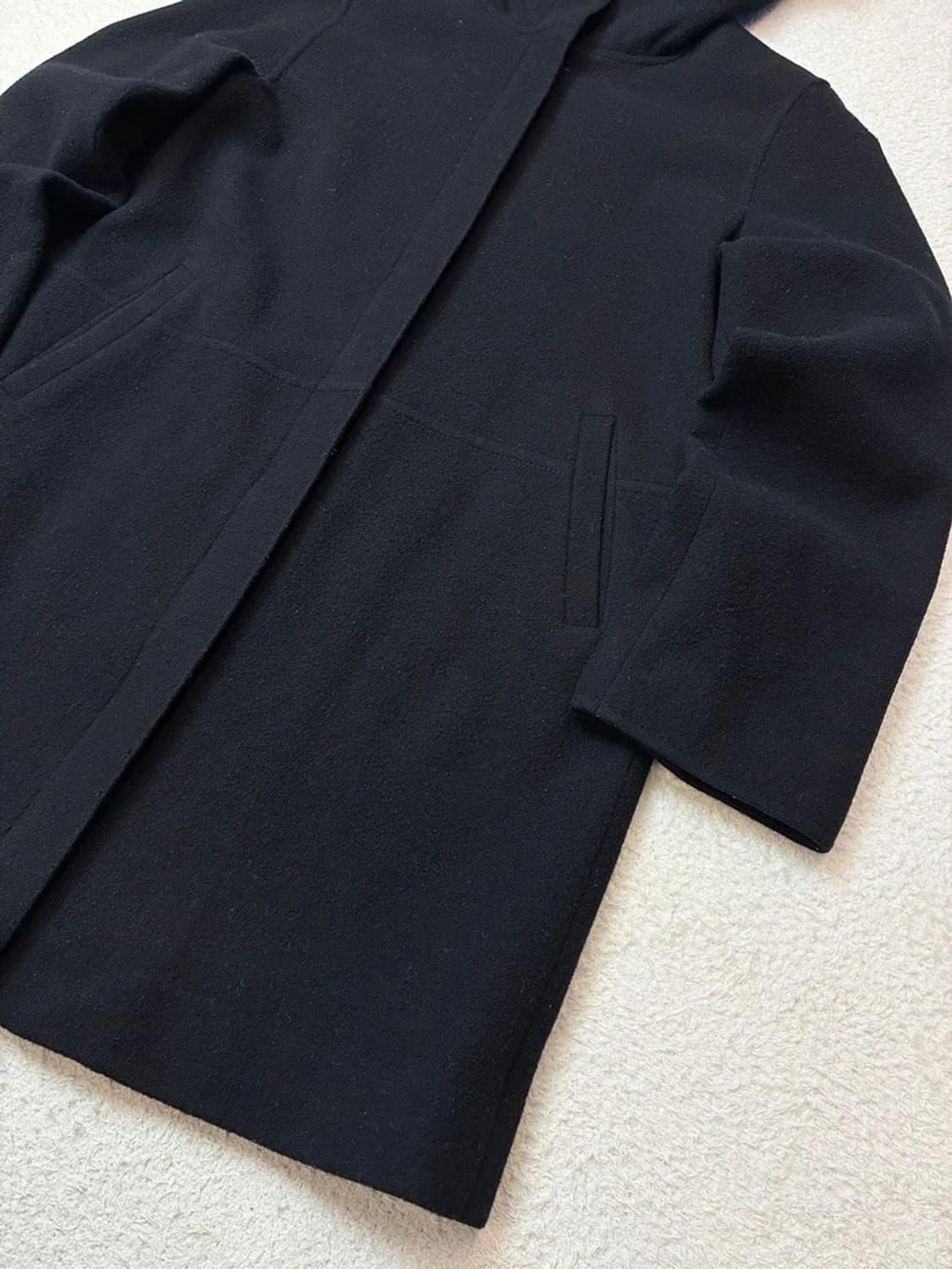 버버리 블루라벨 00's 재팬 울 스트레이트 후디 코트 PN6042    상품이미지4