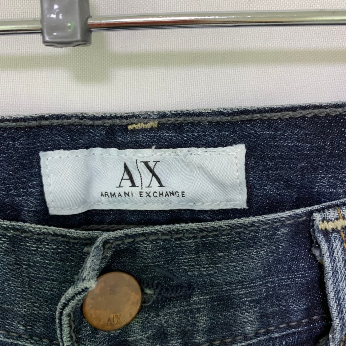 아르마니 익스체인지 로우라이즈 세미 부츠컷 데님 팬츠 25인치 상품이미지7