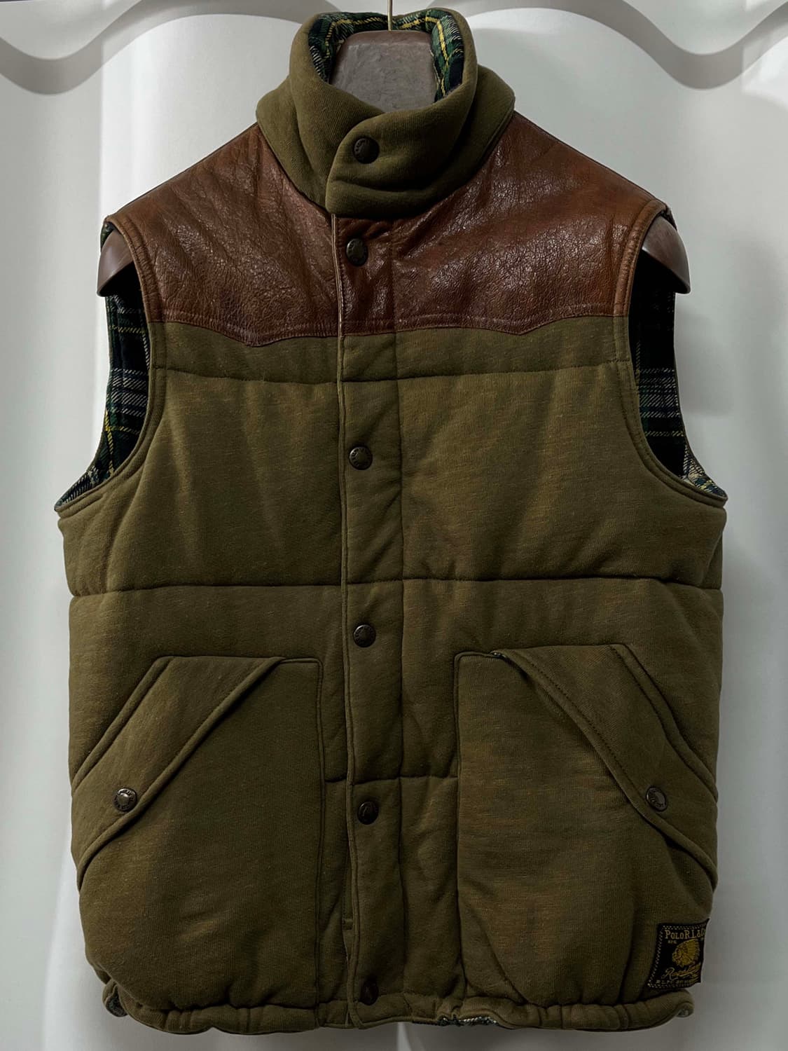 폴로 랄프로렌 카우하이드 요크 인디언헤드 사우스웨스턴 베스트 자켓 상품이미지1