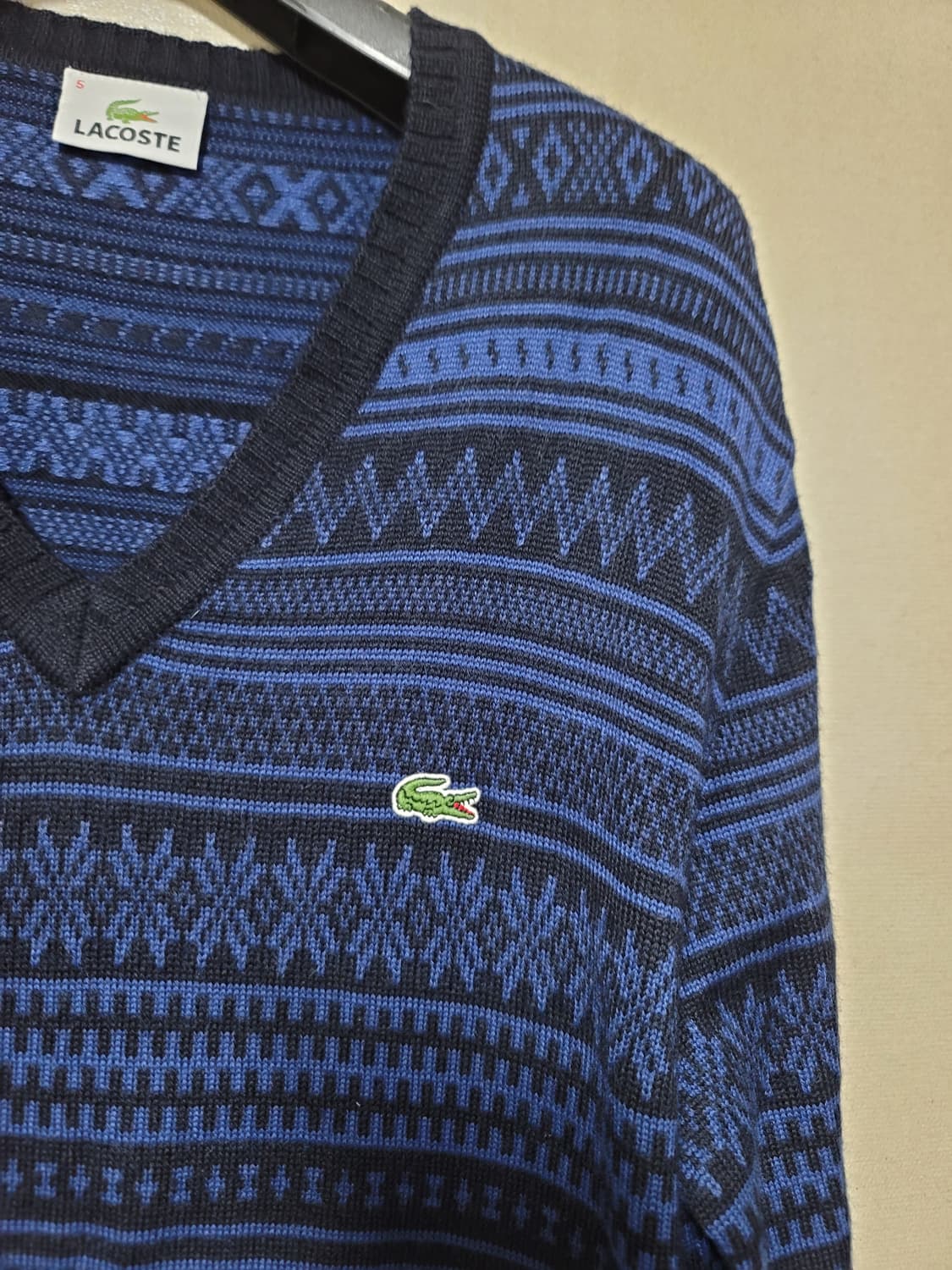 라코스테 브이넥 페어아일 니트 상품이미지3