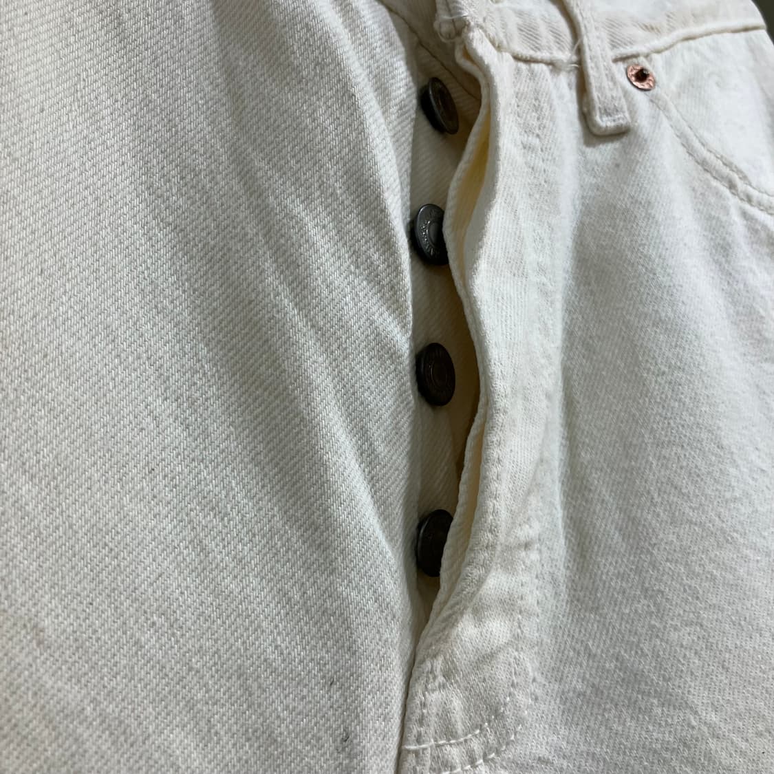 90‘s 리바이스 501 화이트 코튼 팬츠 25 상품이미지2