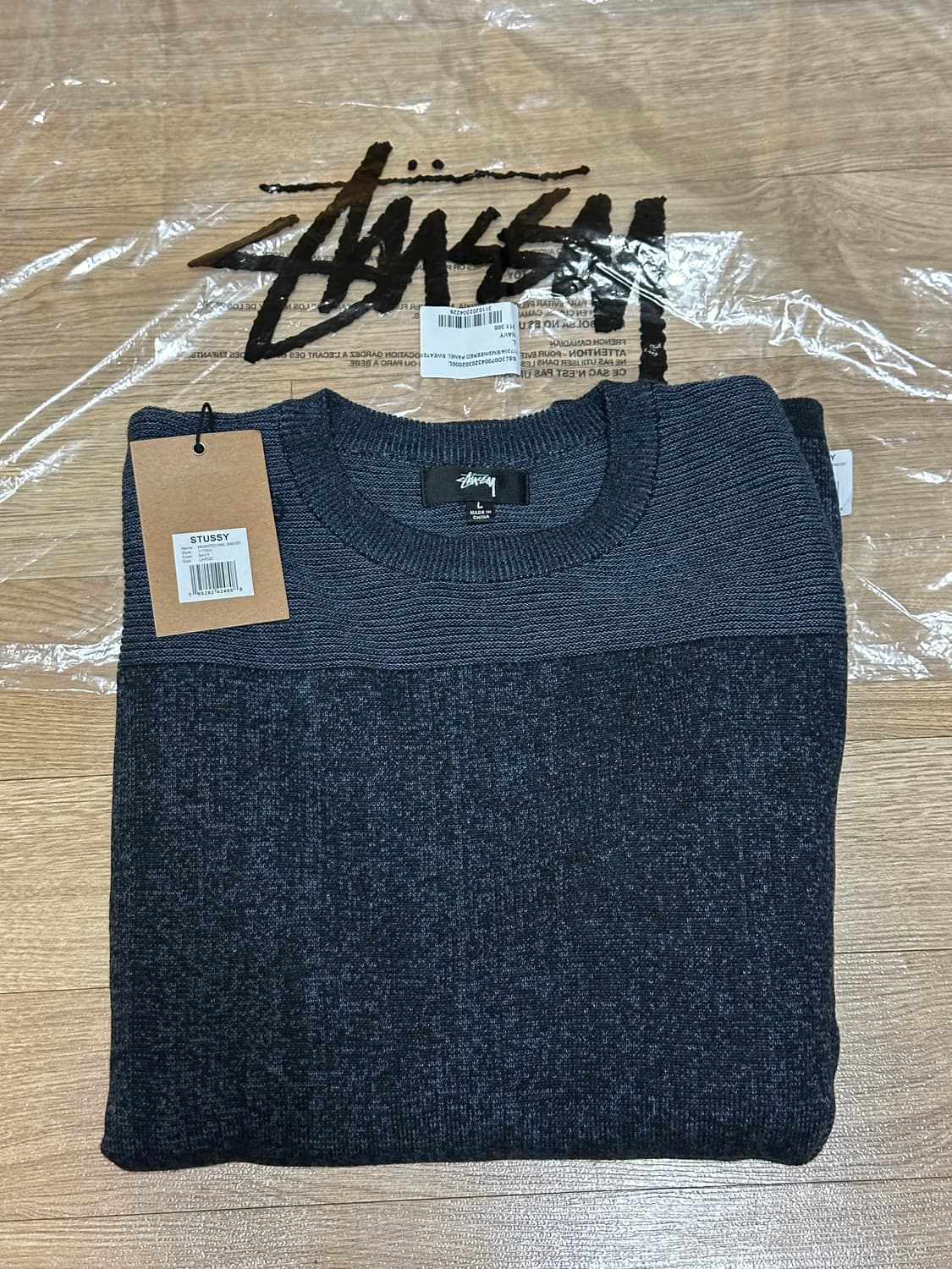 스투시 엔지니어드 패널 니트 네이비 (새상품) 상품이미지3