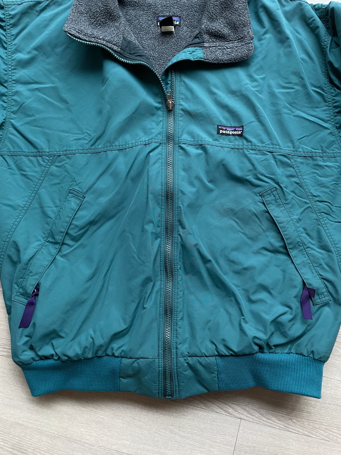 90s 파타고니아 쉘드 신칠라 봄버 자켓 눈없산 그린 rare 상품이미지6