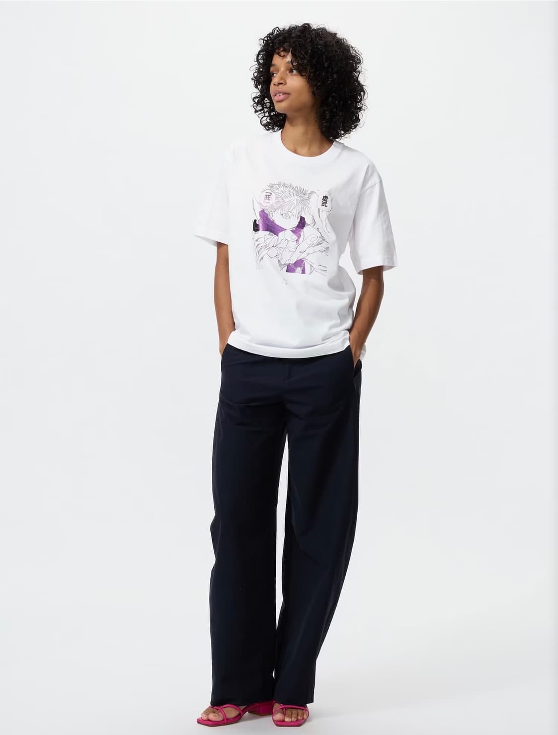 유니클로 UT 슈에이샤 창립 100주년 주술회전 티셔츠 화이트 m사이즈 상품이미지5