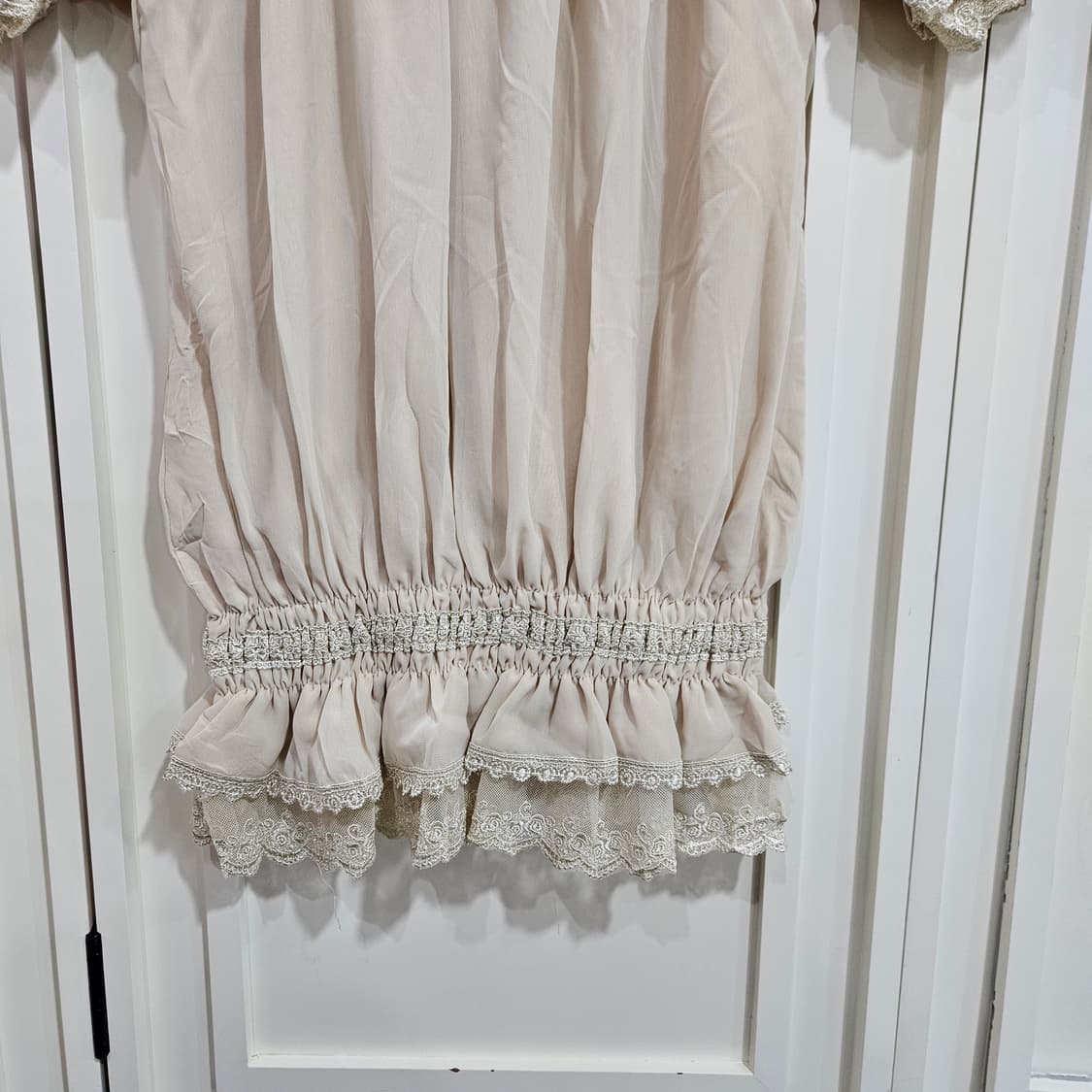 no0327  오프숄더 레이스 스모크 블라우스 상품이미지5