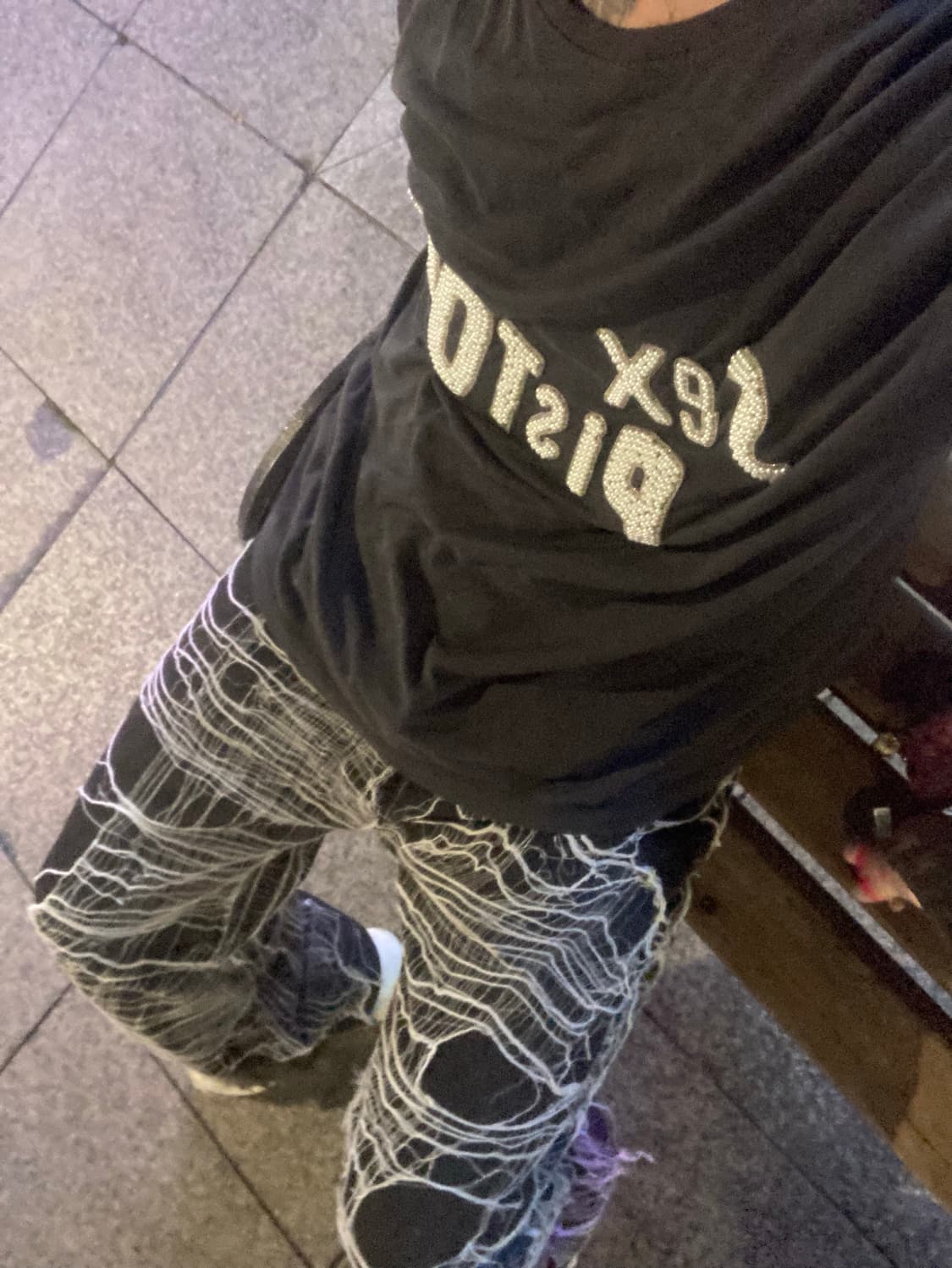 스파이더웹 데님 팬츠 상품이미지3