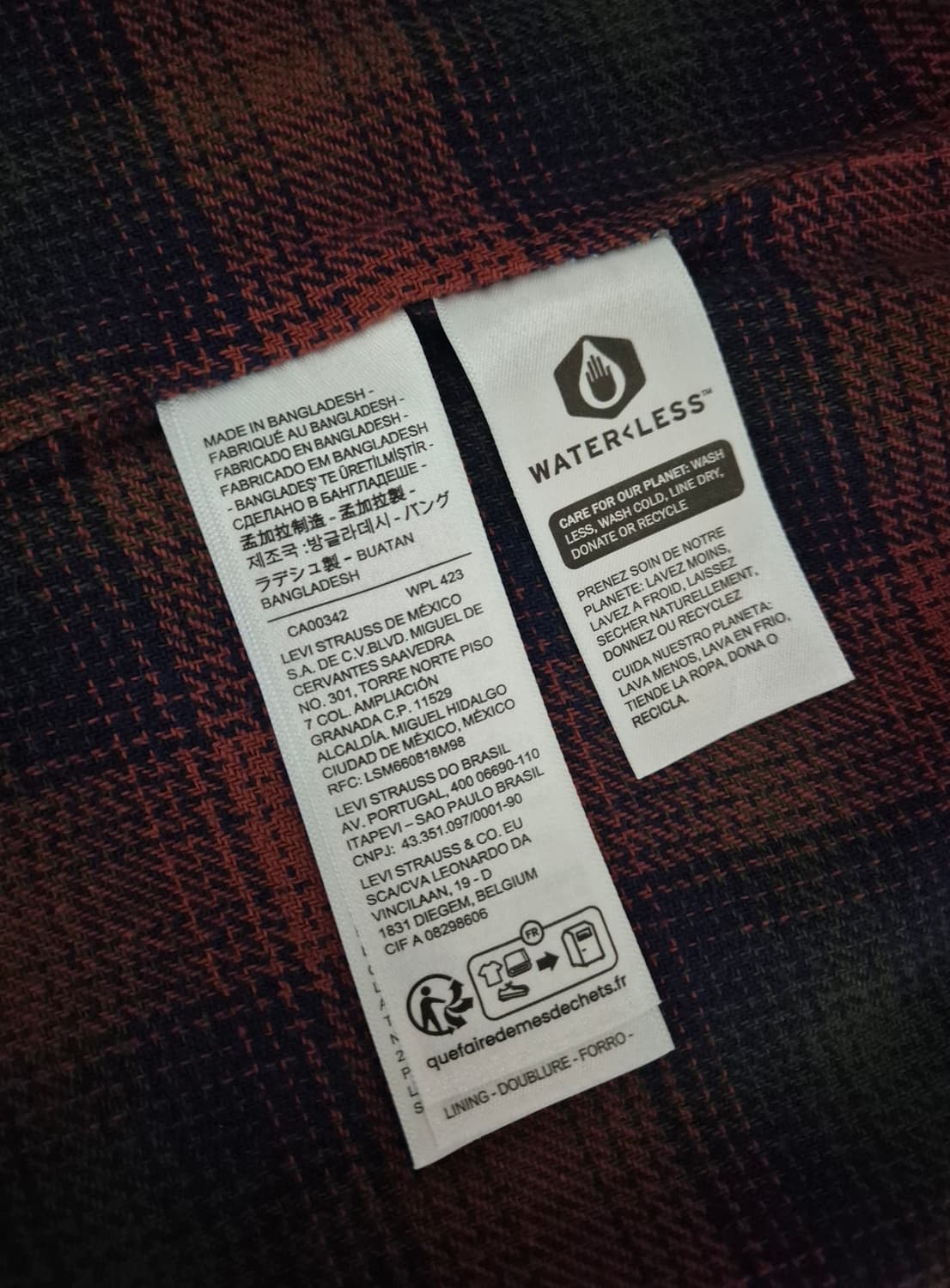 리바이스 / 타탄체크안감 기모 트러커 / XL 상품이미지9