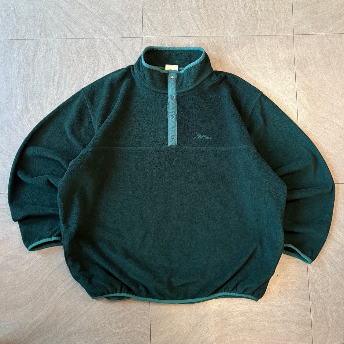 90s L.L.bean 90년대 생산 엘엘빈 그린 신칠라 스냅티 상품이미지1