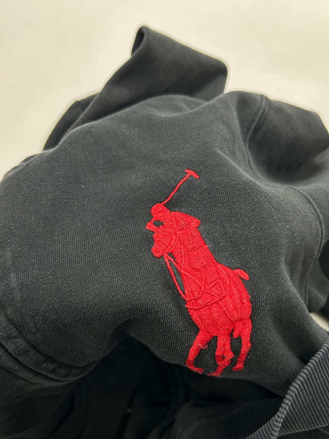 폴로 랄프로렌 레드 빅포니 블랙 후드집업 L 상품이미지9