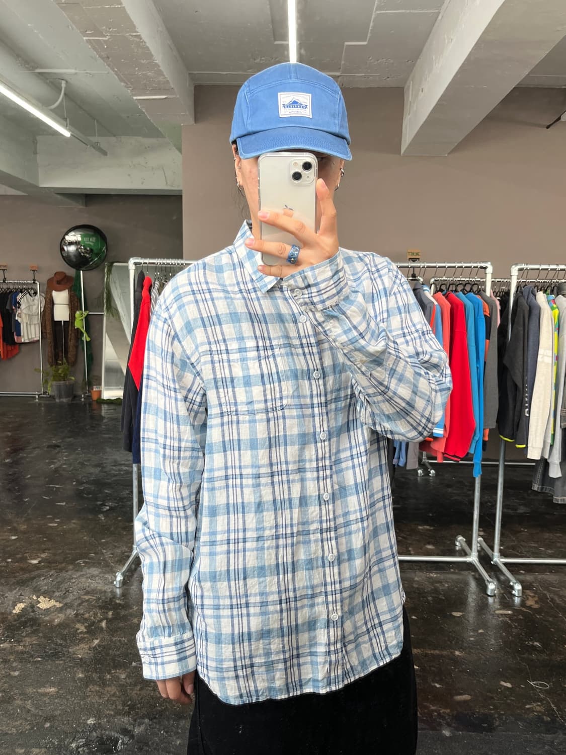 버커루 마원단 체크 셔츠  상품이미지2