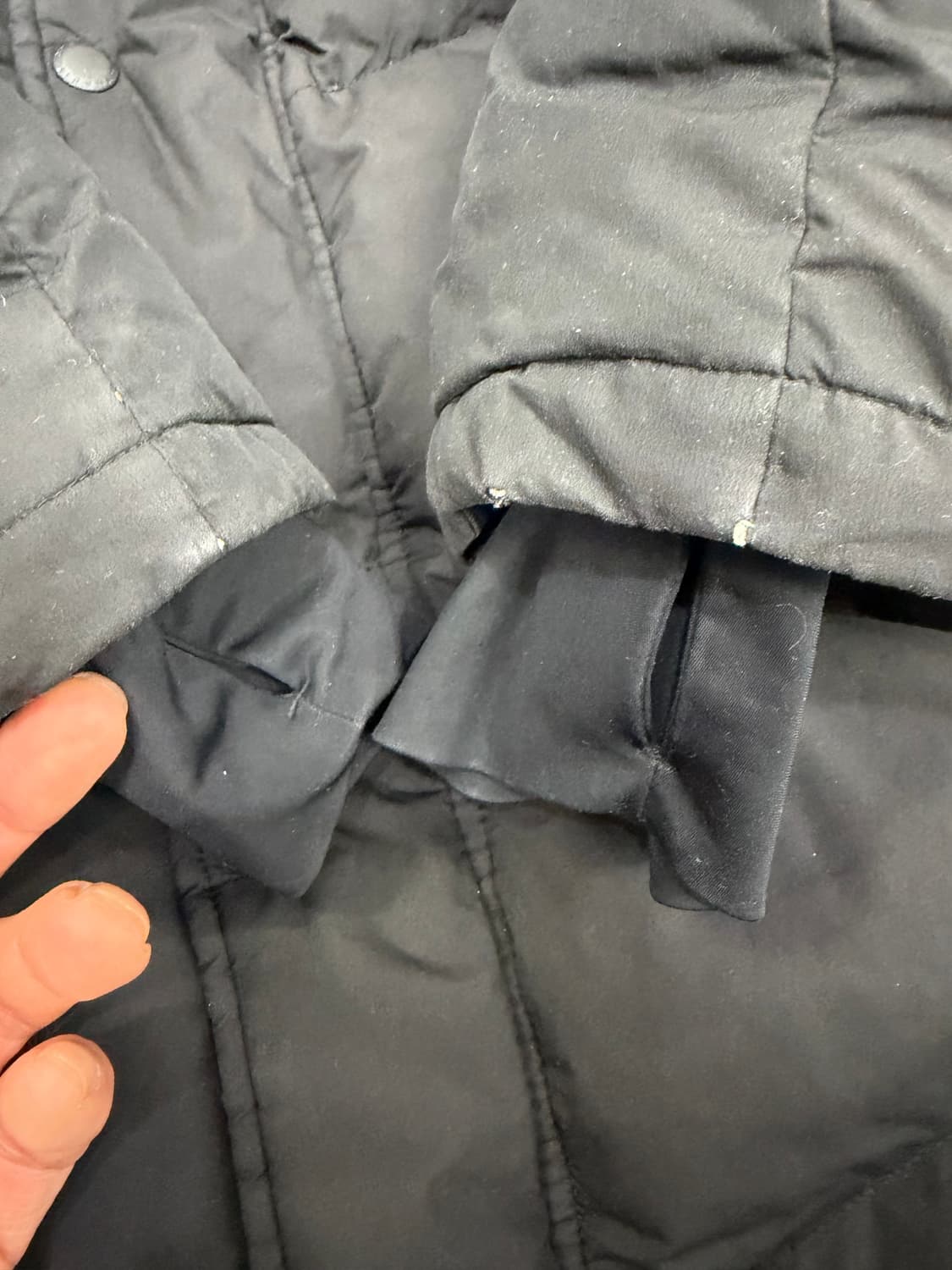 정품) 다이나핏 남성 블랙 롱패딩 L 상품이미지6