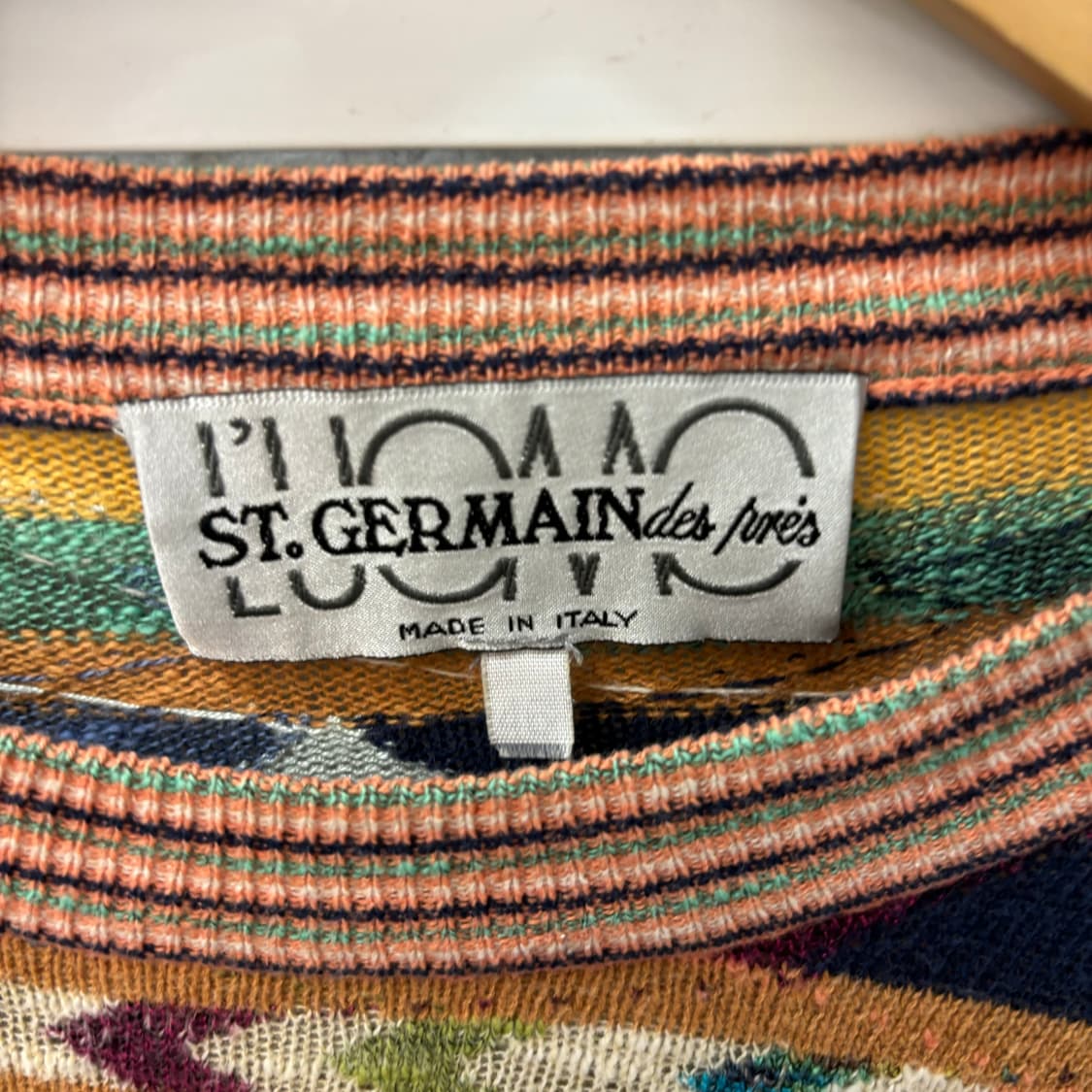 워모 ST.Germain Des Pres 멀티 패턴 니트 스웨터 L 상품이미지6