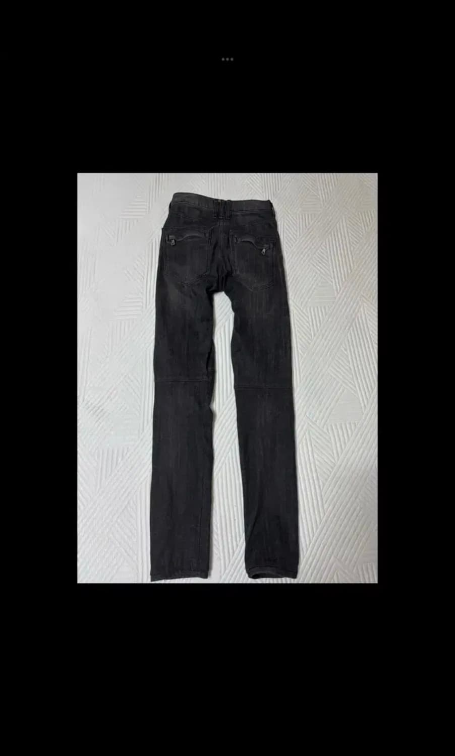 검은색 빈티지 지퍼 청바지 상품이미지2