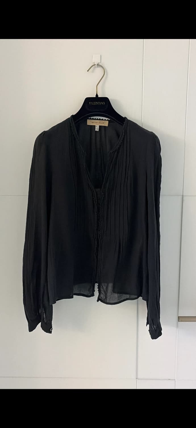 Chloe 블랙 블라우스 44-55반 정품 상품이미지4