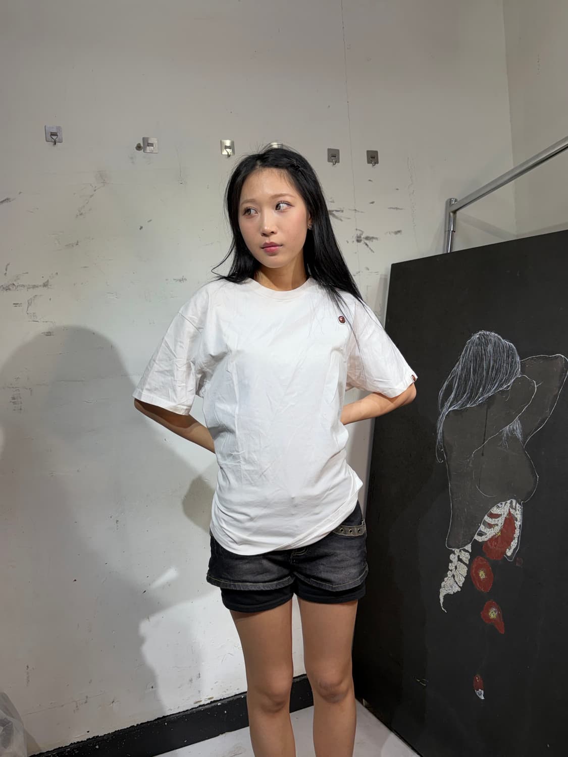 베이프 미니 로고 반팔 티셔츠  상품이미지4