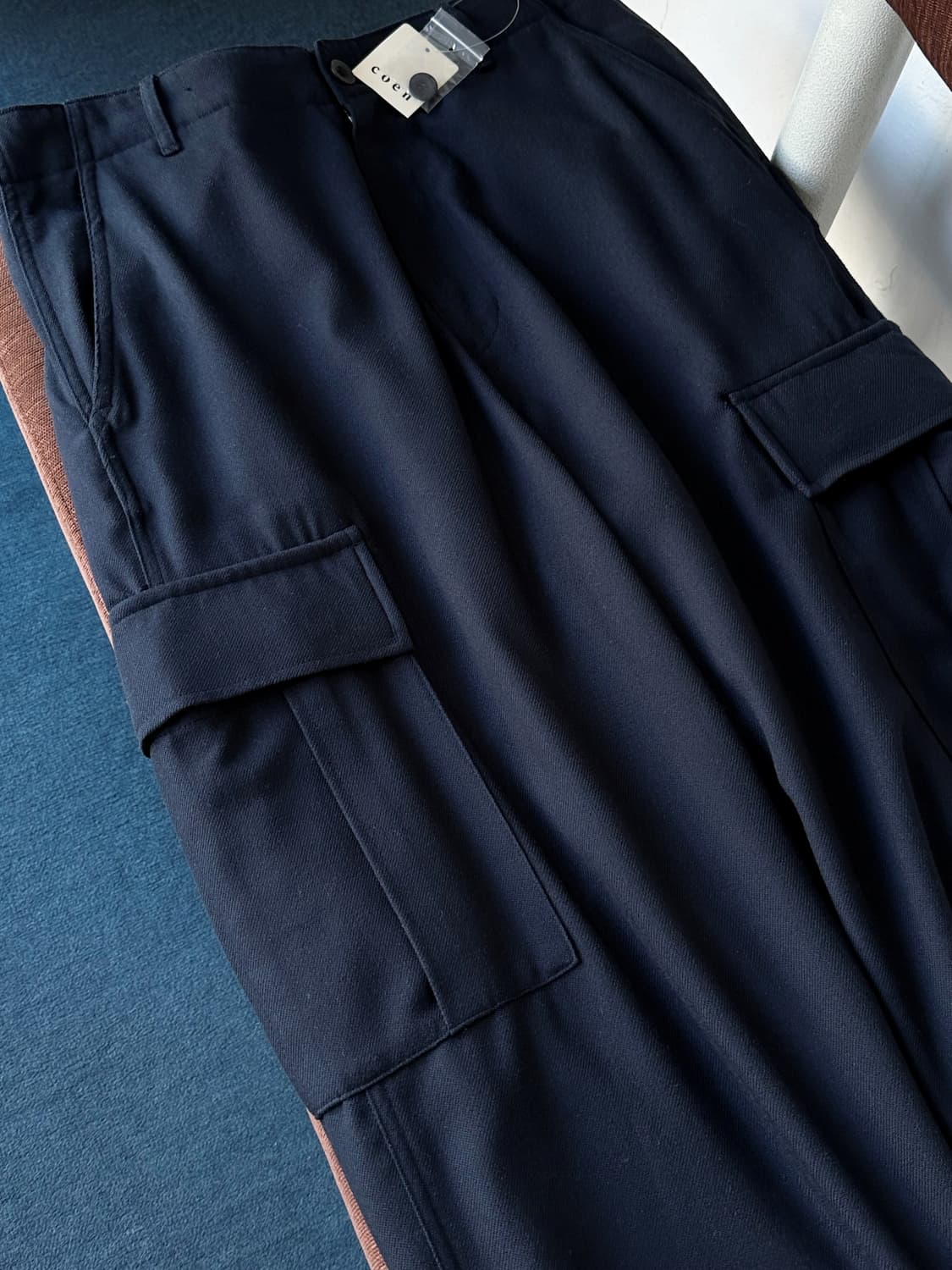 Rayon blend wide easy cargo pants 상품이미지4