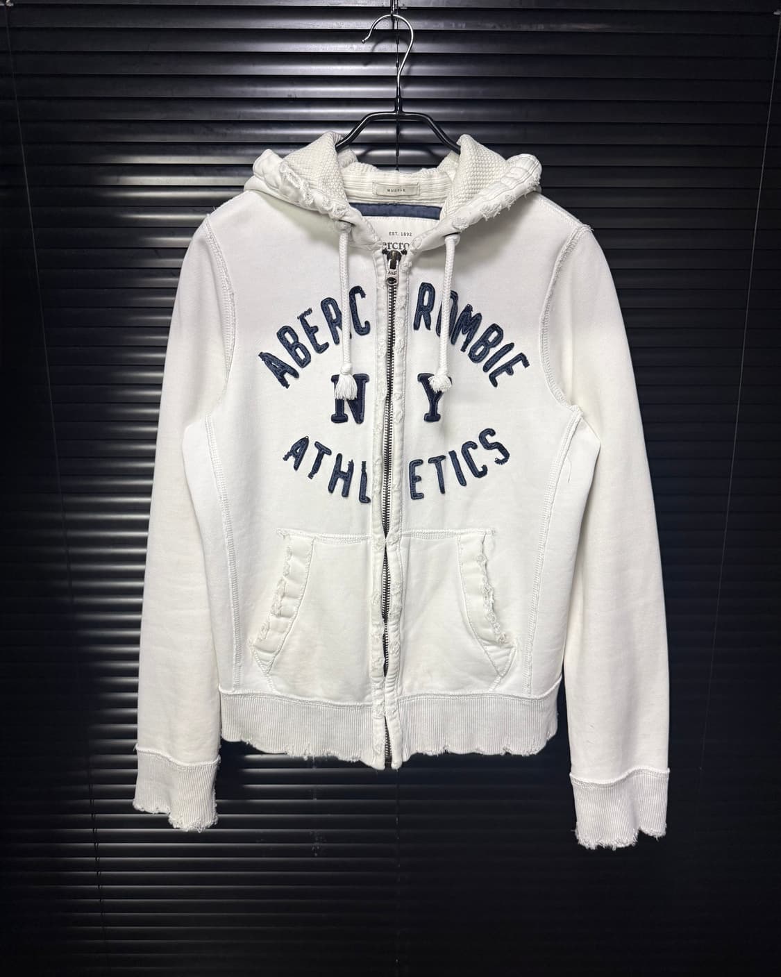 아베크롬비 정품 화이트 흰색 스웻 후드 집업 빈티지 갸루 로리걸 S 90 상품이미지2