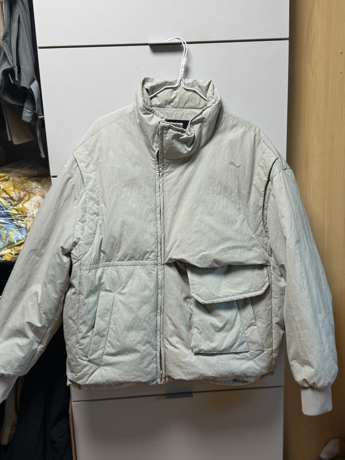 시스템 옴므 21 언발란스 구스다운 패딩 105사이즈 상품이미지1