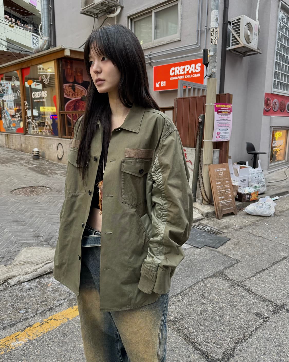 사카이 도킹 디테일 워크 셔츠 상품이미지9