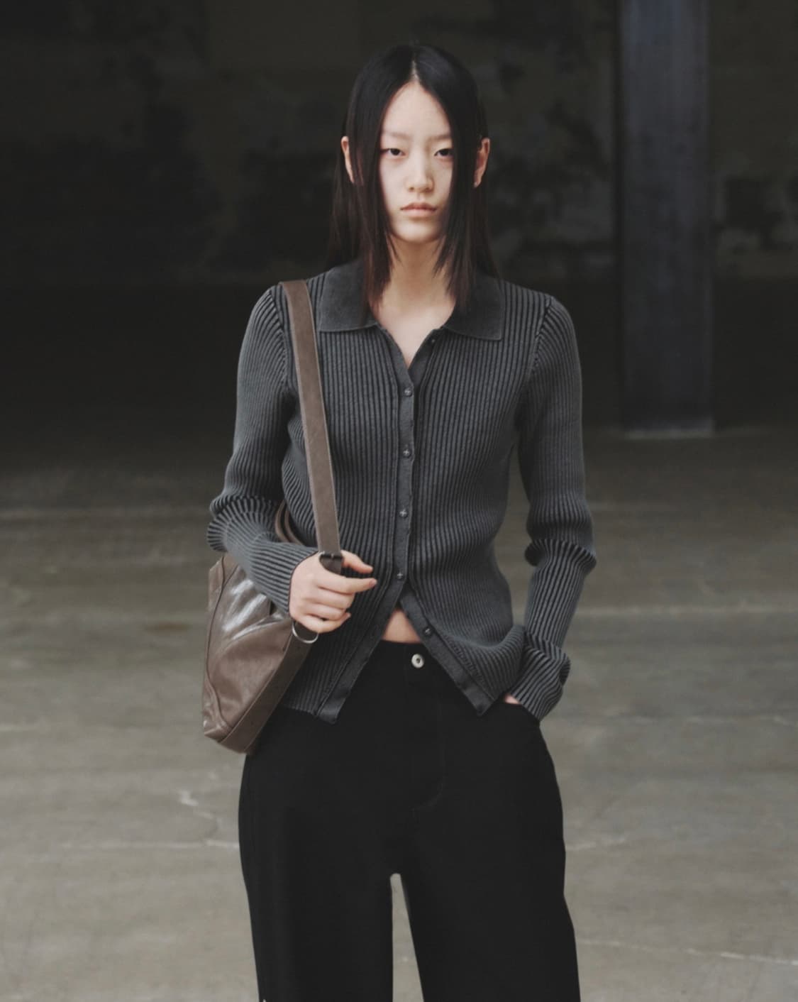 인사일런스우먼 워싱 카라가디건 상품이미지1