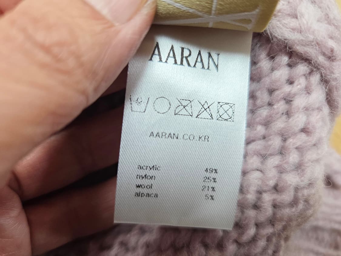 어랜(AARAN) 트위스트 터틀넥 니트 55-66 새상품 상품이미지9