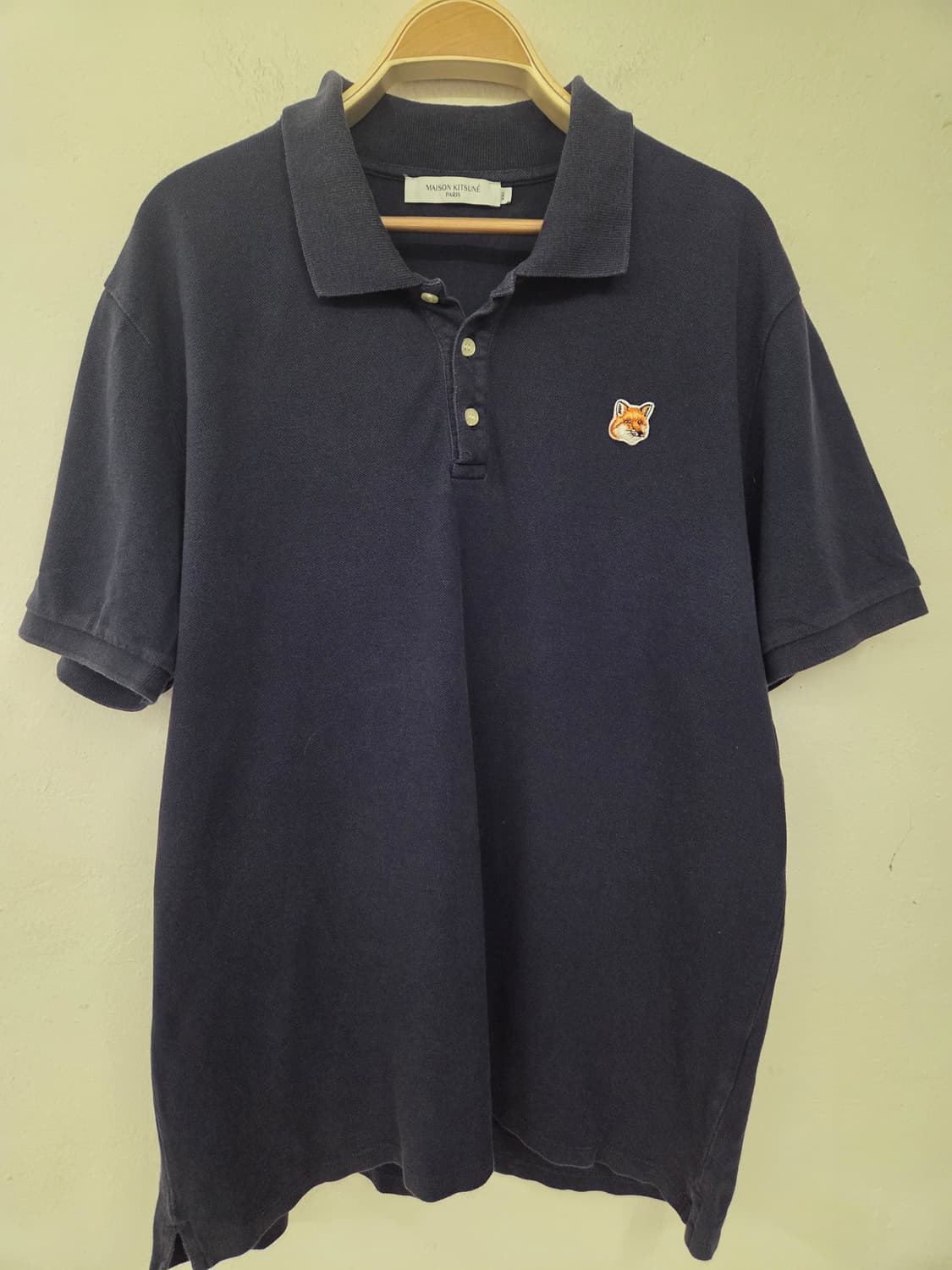 메종키츠네 네이비 폭스 패치 폴로티 XXL 상품이미지1