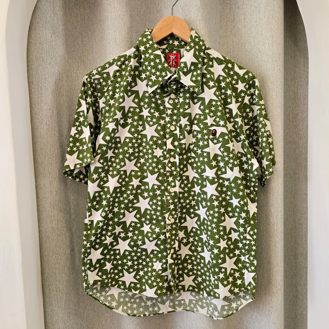 A BATHING APE 베이프 스타 프린팅 패턴 셔츠 상품이미지1