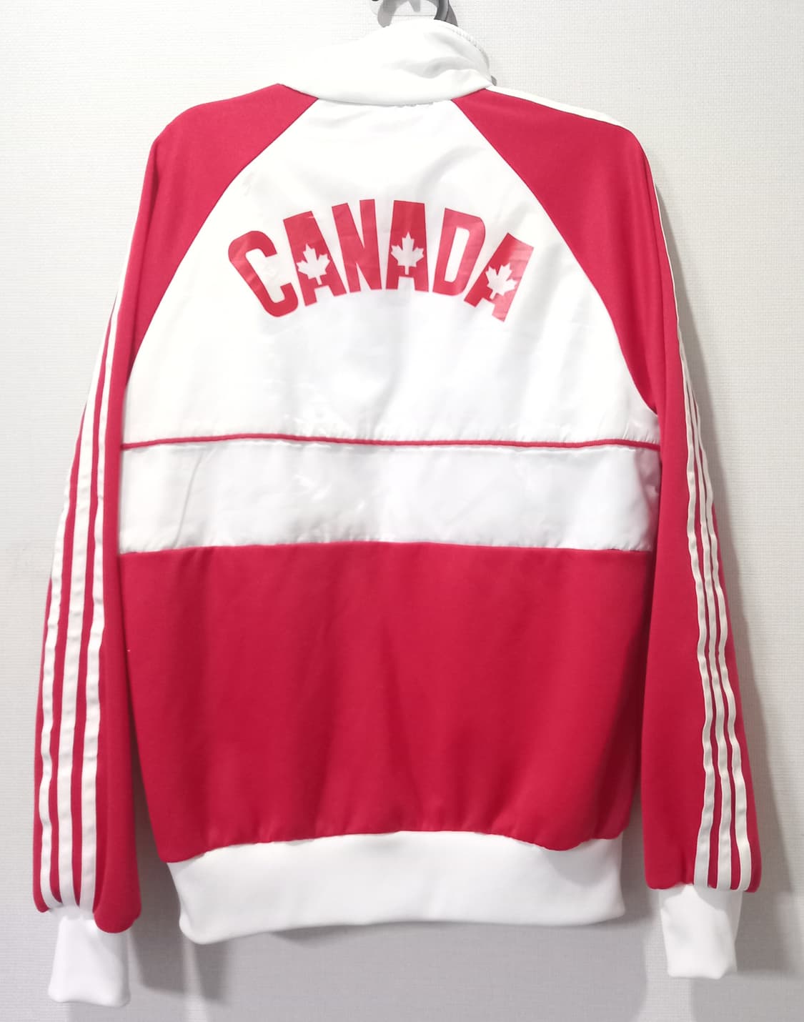 아디다스 캐나다 흰빨 트랙탑 저지 져지집업 95/M 상품이미지4