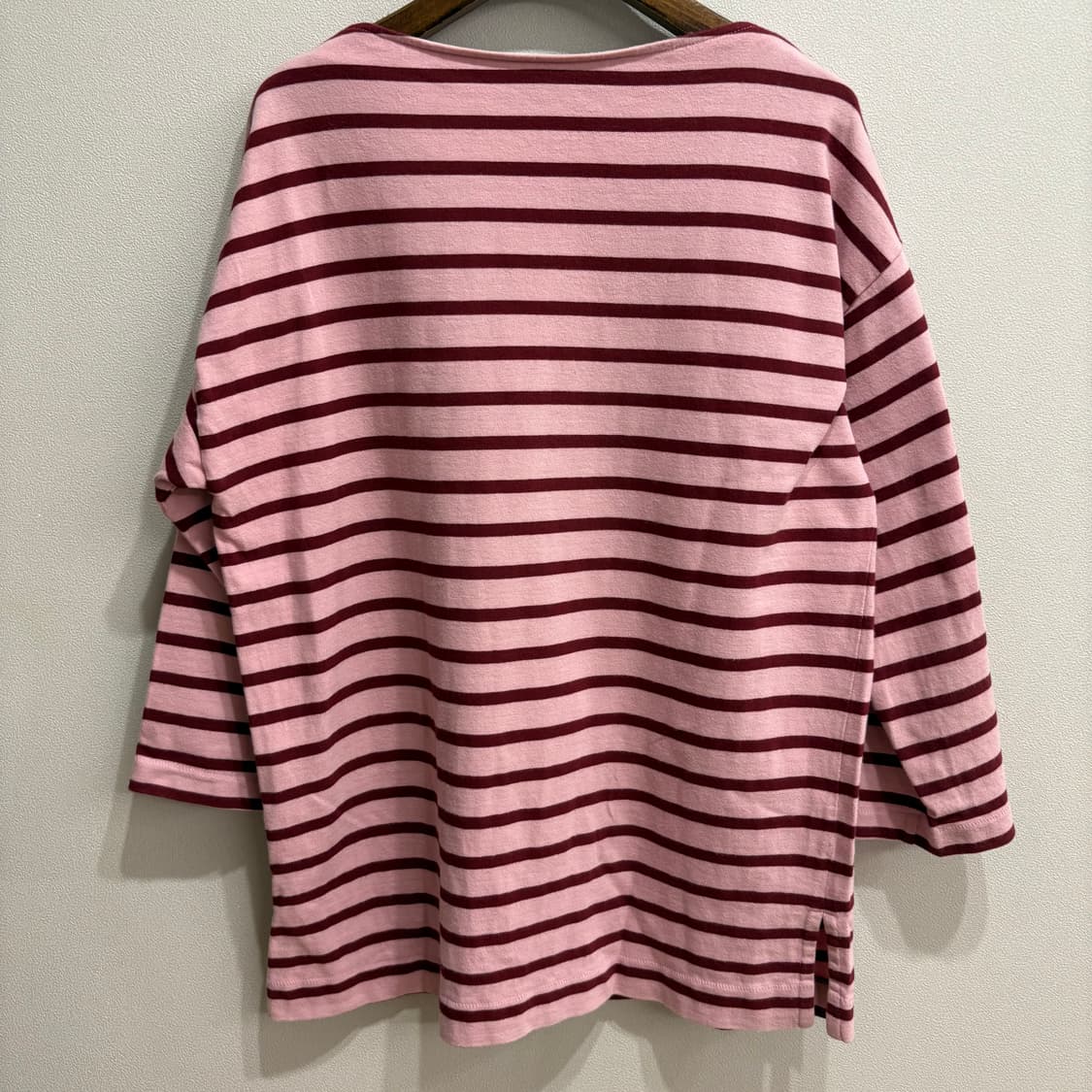 럭키슈에뜨 핑크/버건디 스트라이프 티셔츠 상품이미지8