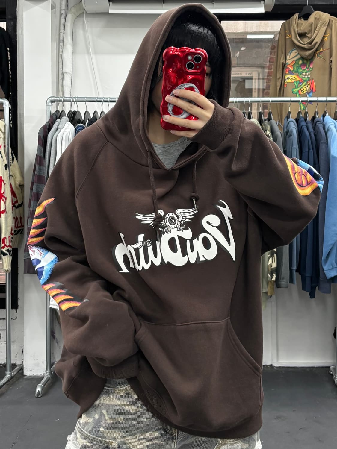 본더치 아이볼 로고 오버핏 후드티 상품이미지3