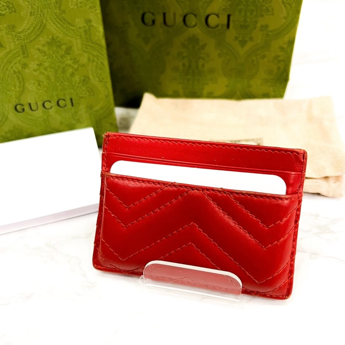 구찌 GG 마몬트 카드지갑 레드 상품이미지2