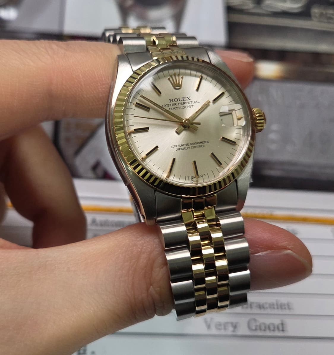 레어] 롤렉스 데이저스트 6827 14K콤비 레일로드 쥬빌리줄 (감정서  상품이미지3