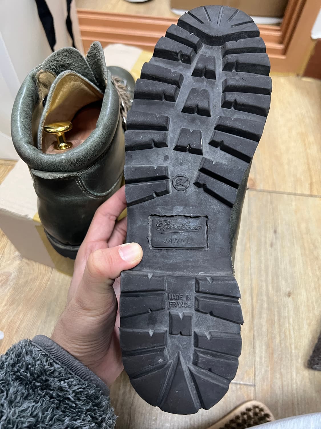 택포40) 파라부트 아보리아즈 그린 UK6 250 마운틴슈즈 상품이미지5